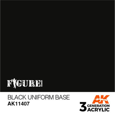 AK Interactive AK11407 Figure Series Black Uniform Base Acrylic Paint 17ml 3rd Generation